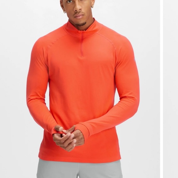 NEW FABLETICS The Training Day 1/4 Zip in Bright Flame size: 2XL - Picture 2 of 7